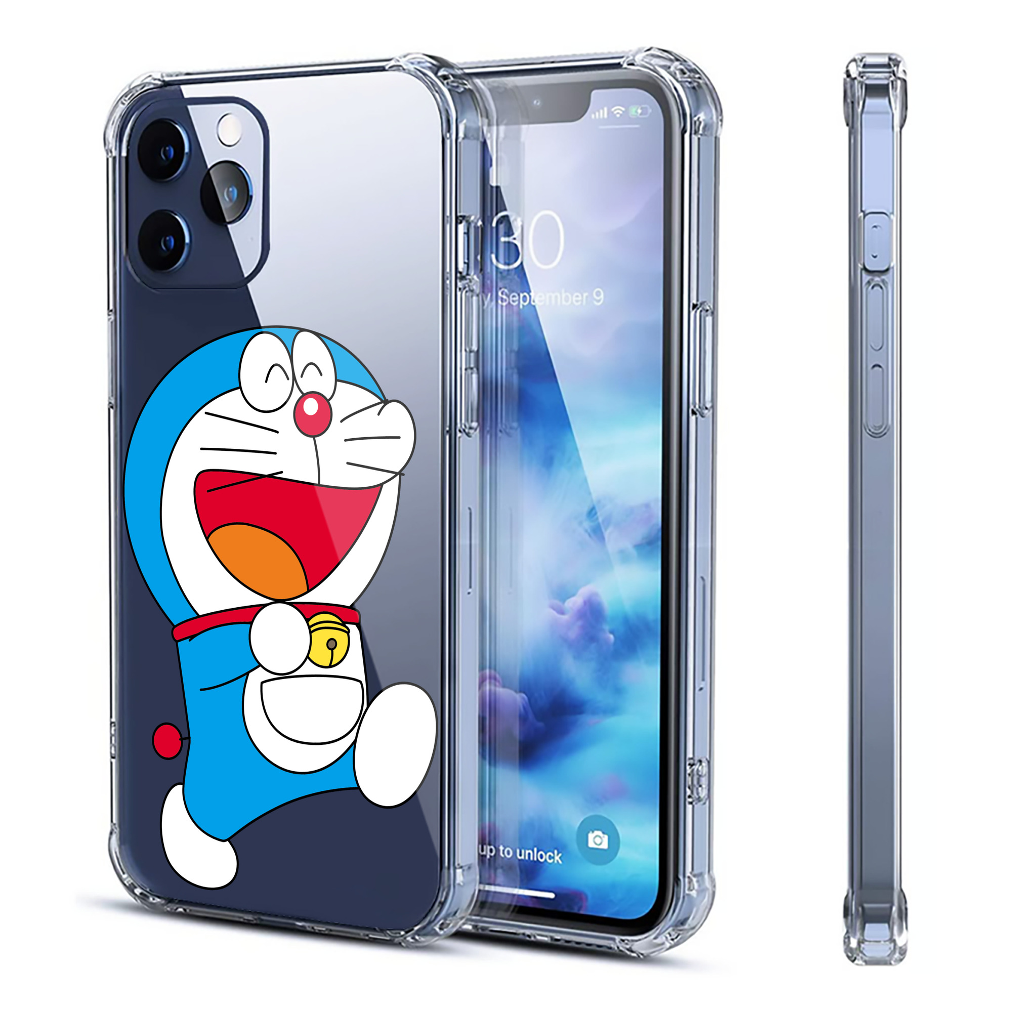 （画像用） ドラえもん Doraemon 【iPhone 12シリーズ対応】透明スマホケース（クリアソフトケース）